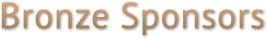Bronze Sponsors Bronze Sponsors